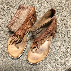 Free people fringe sandals